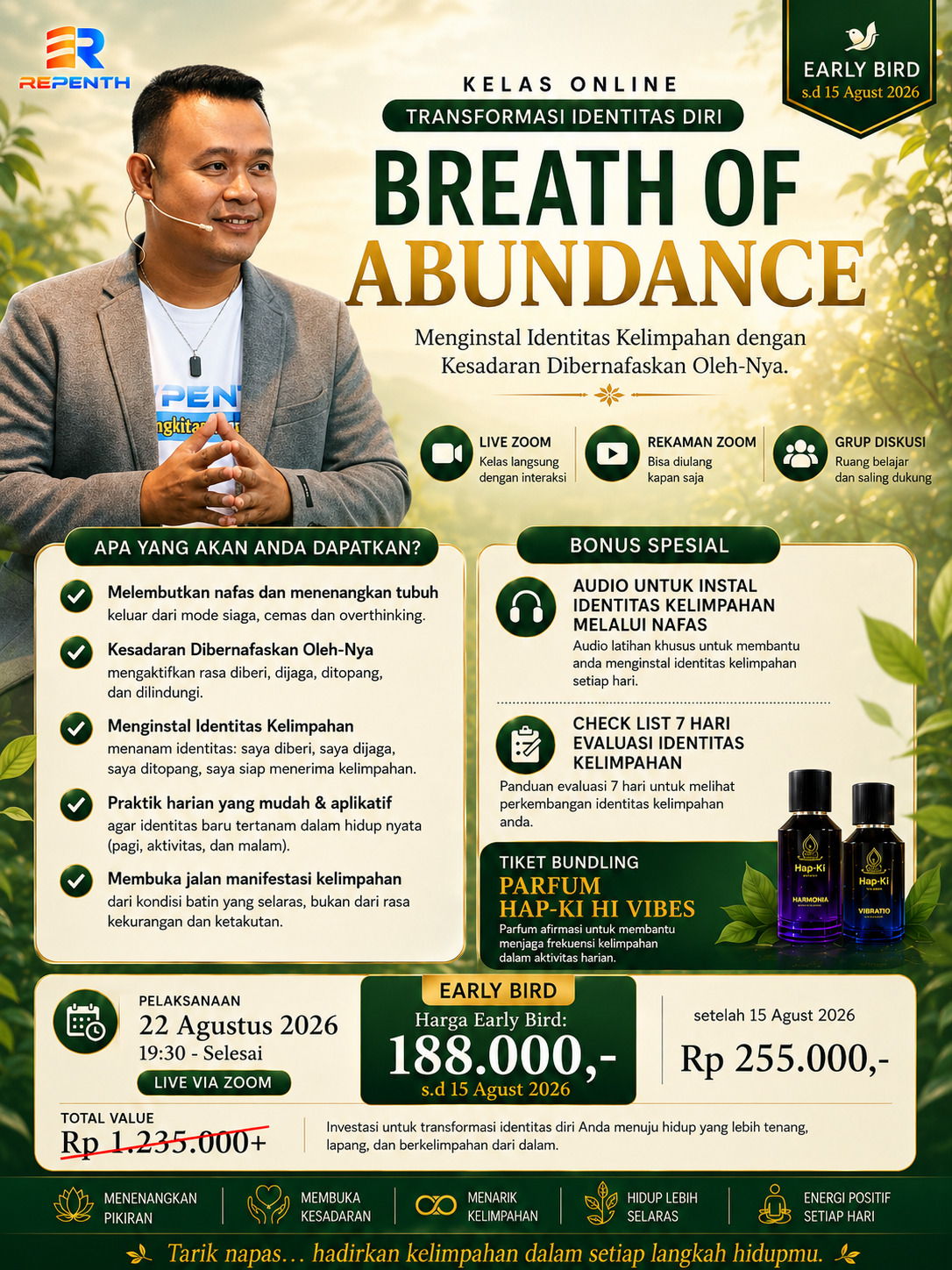 Flyer Meditasi Breath of Abundance